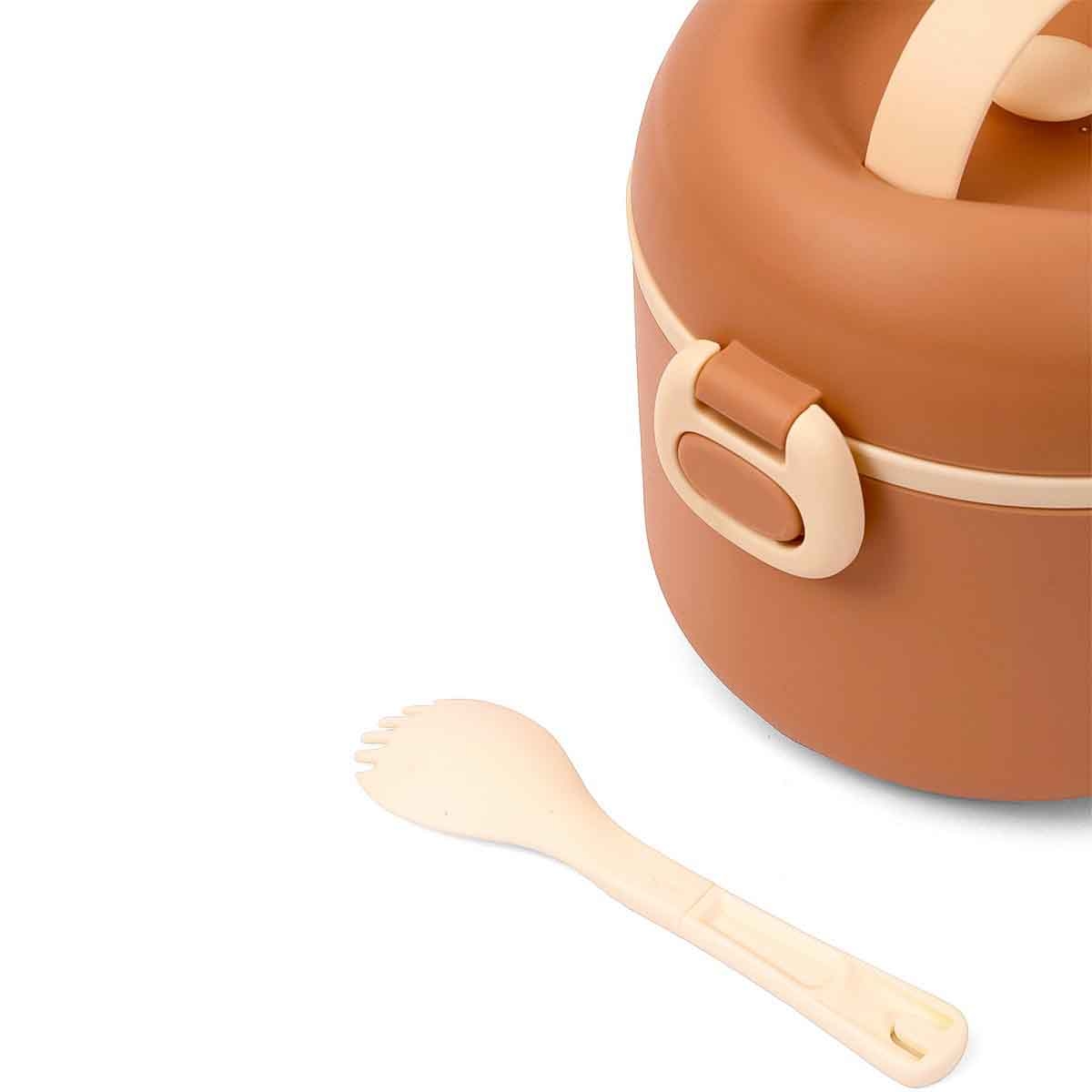 Eazy Kids 1.32L Brown Lunch Box Unisex, 3-4 Years