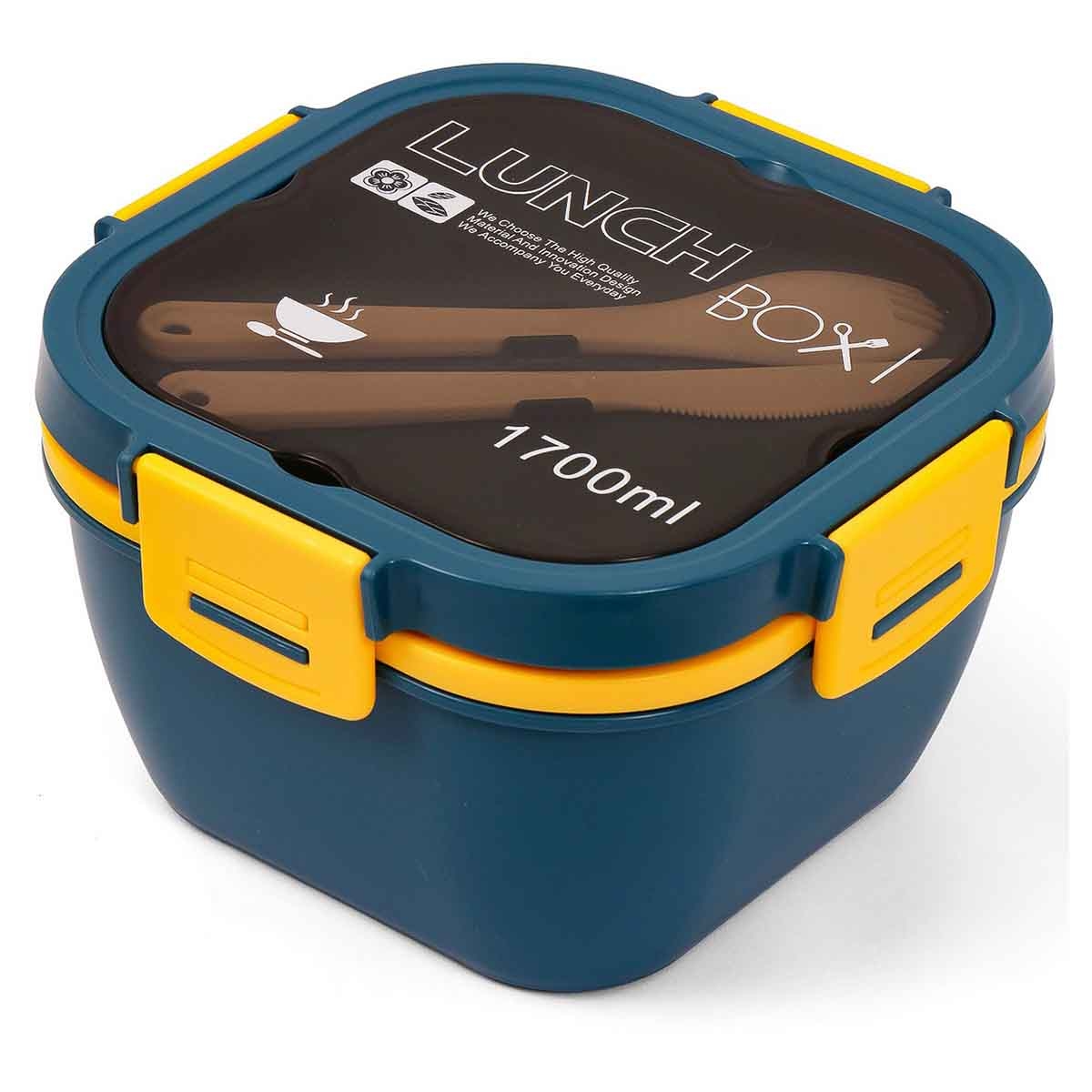 Eazy Kids 1.7L Blue Lunch Box Unisex, 3-4 Years