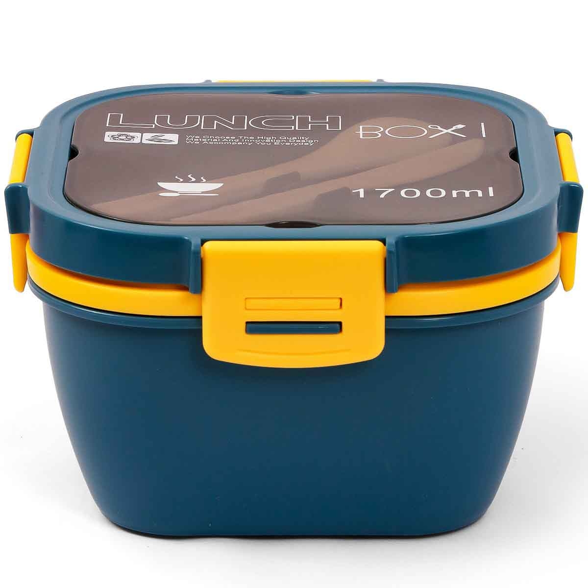 Eazy Kids 1.7L Blue Lunch Box Unisex, 3-4 Years