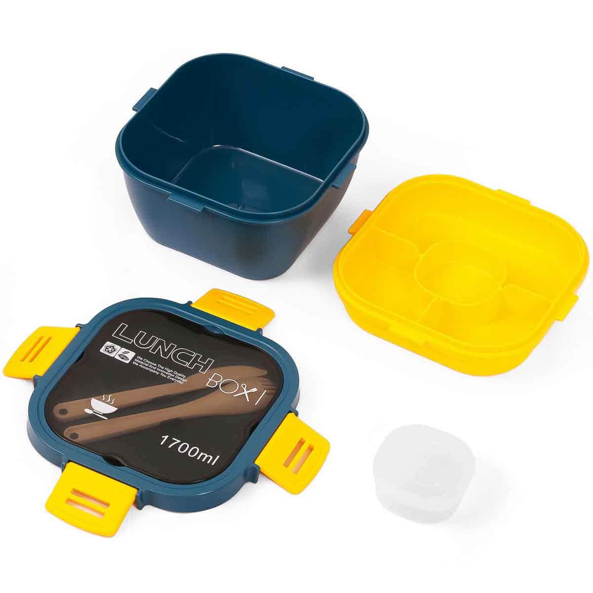 Eazy Kids 1.7L Blue Lunch Box Unisex, 3-4 Years