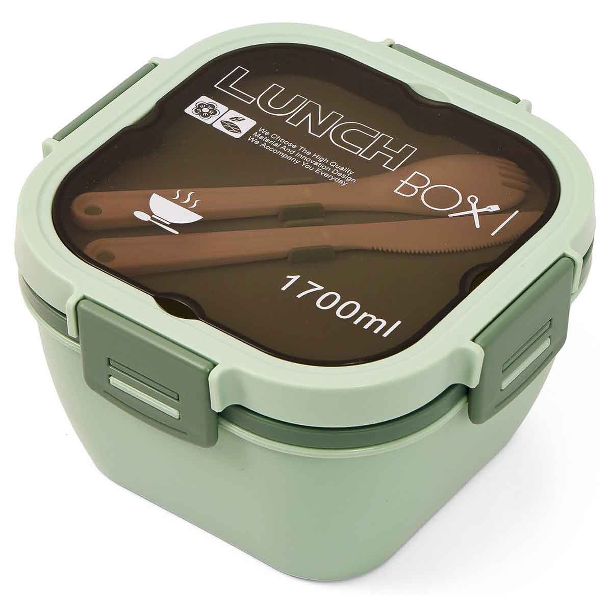 Eazy Kids 1.7L Green Lunch Box Unisex, 3-4 Years