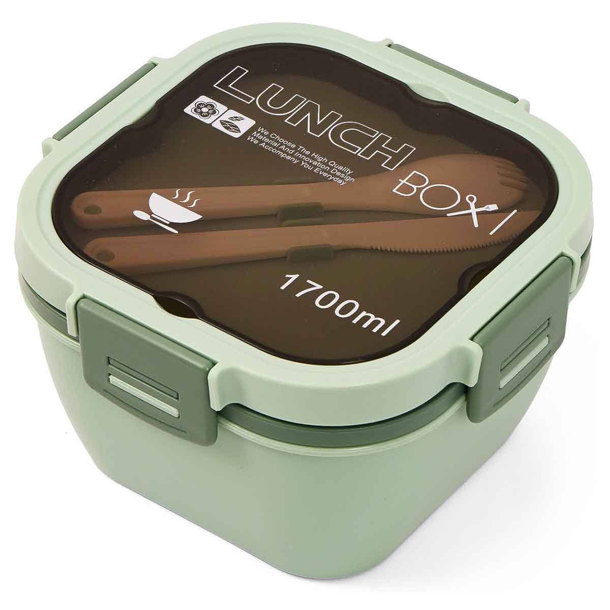 Eazy Kids 1.7L Green Lunch Box Unisex, 3-4 Years