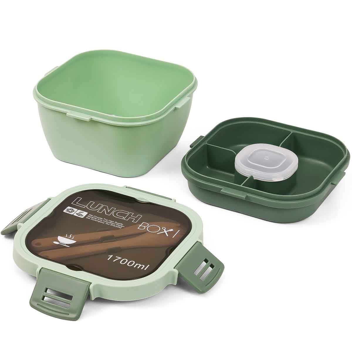 Eazy Kids 1.7L Green Lunch Box Unisex, 3-4 Years