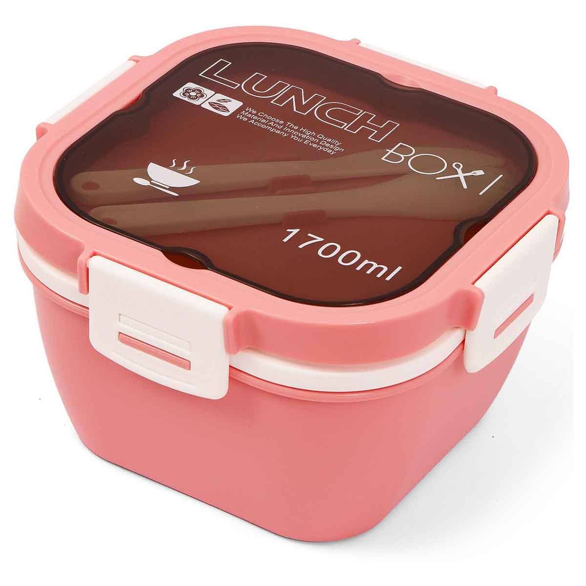 Eazy Kids 1.7L Pink Lunch Box Unisex, 3-4 Years