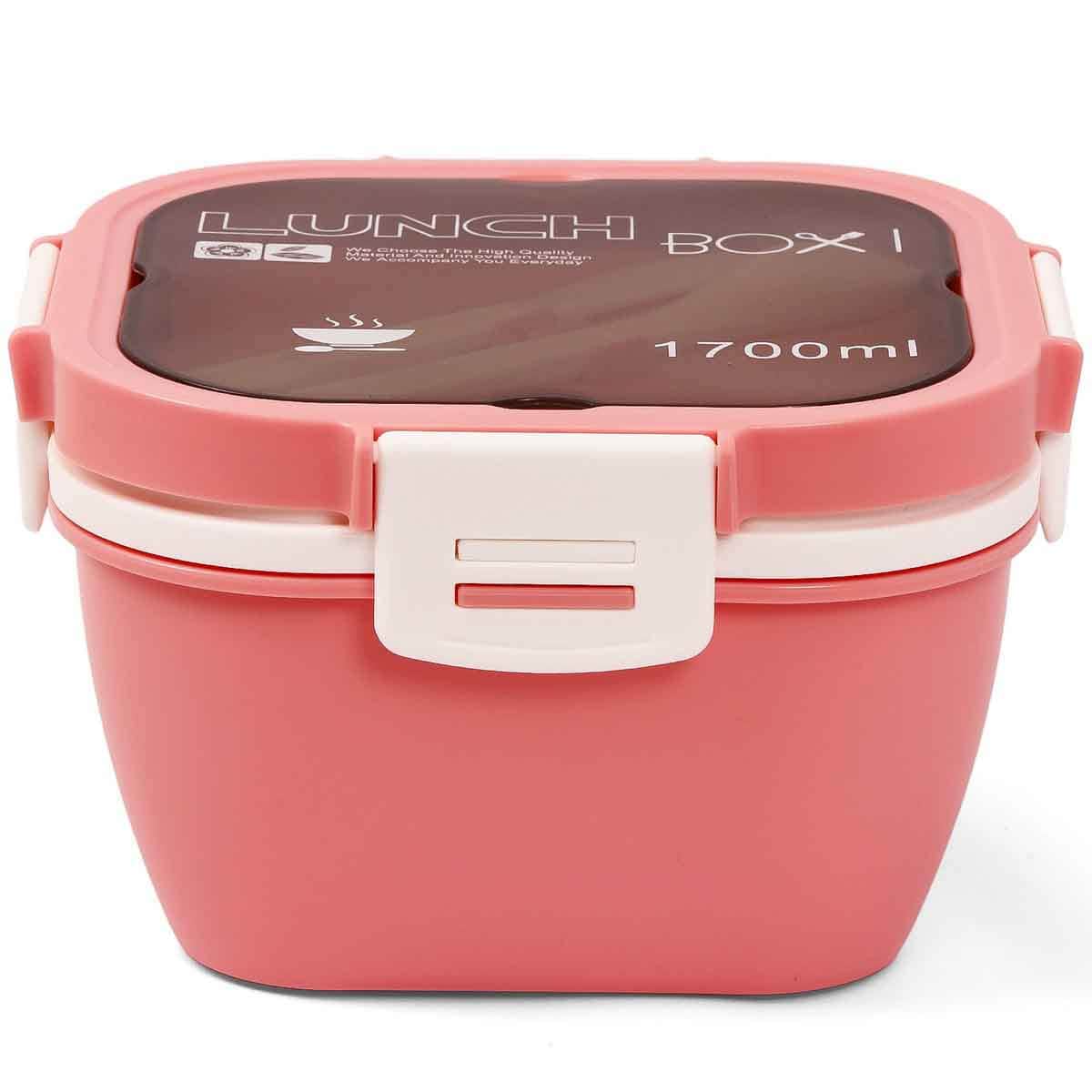 Eazy Kids 1.7L Pink Lunch Box Unisex, 3-4 Years