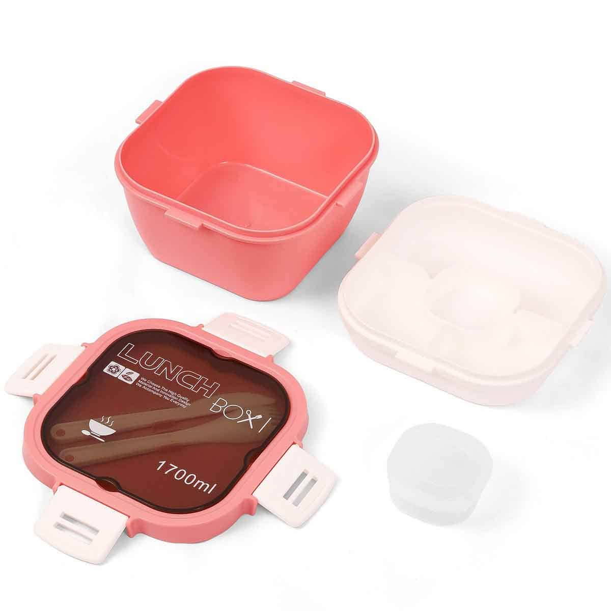 Eazy Kids 1.7L Pink Lunch Box Unisex, 3-4 Years