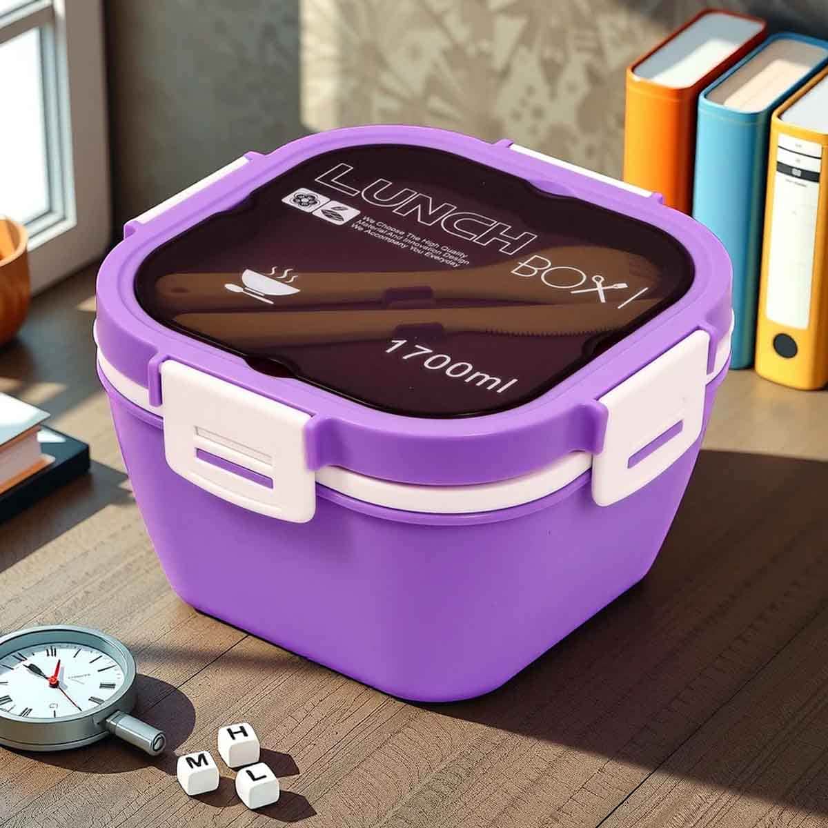 Eazy Kids 1.7L Purple Lunch Box Unisex, 3-4 Years