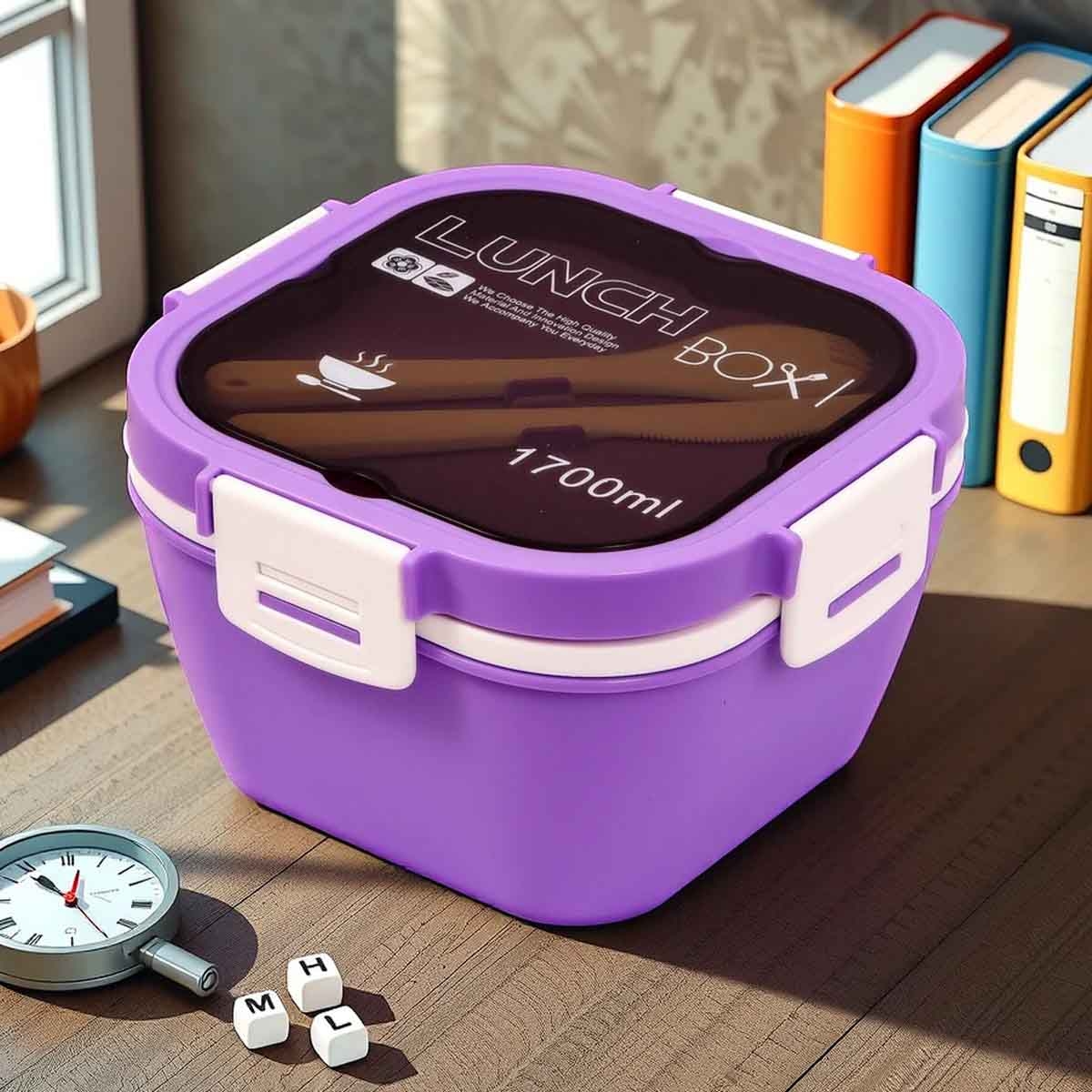 Eazy Kids 1.7L Purple Lunch Box Unisex, 3-4 Years