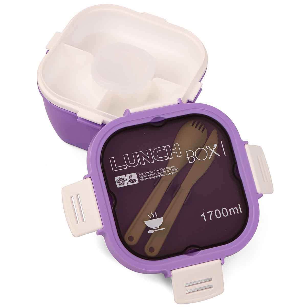 Eazy Kids 1.7L Purple Lunch Box Unisex, 3-4 Years