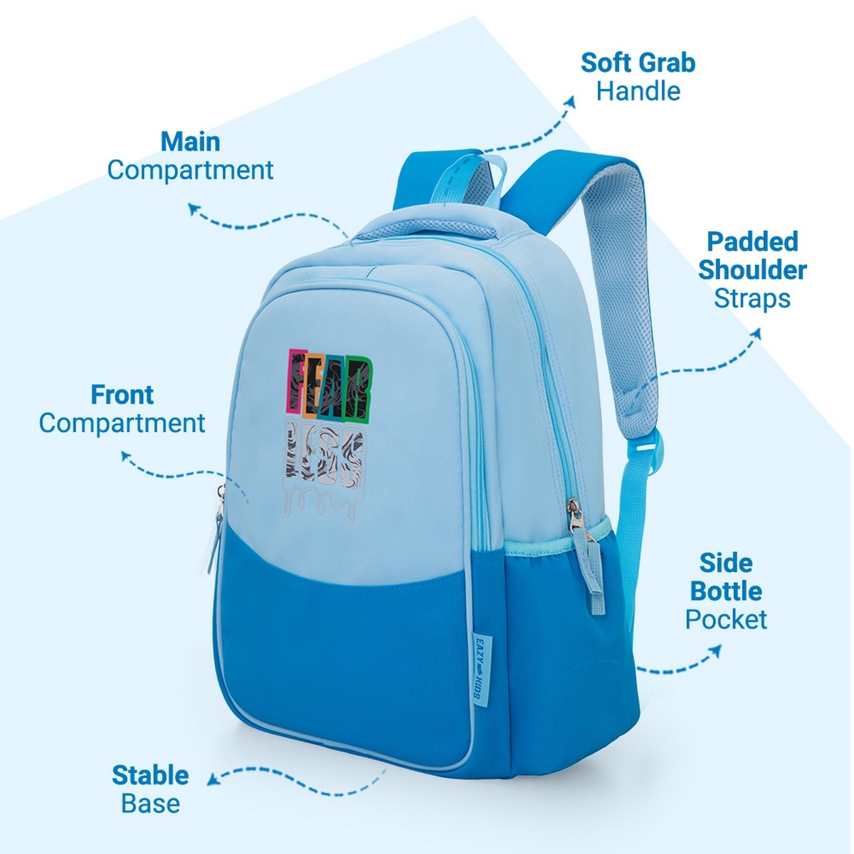 Eazy Kids 15.3” Fearless Lightweight School Backpack