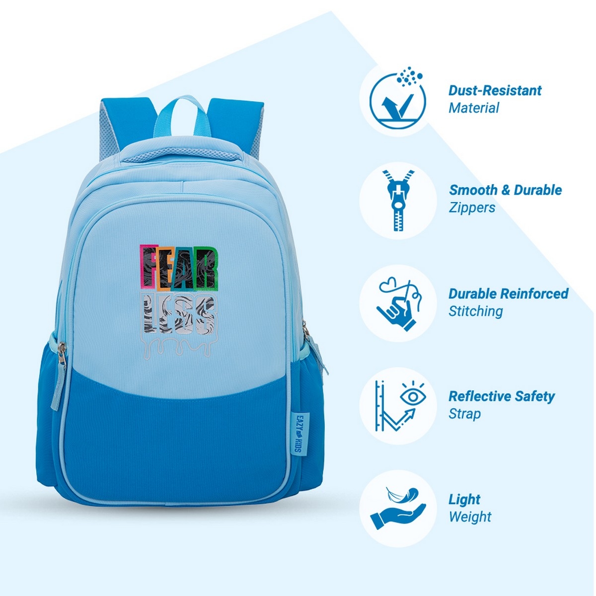 Eazy Kids 15.3” Fearless Lightweight School Backpack