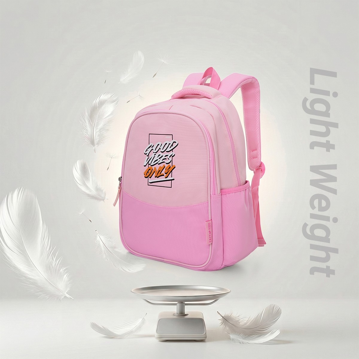 Eazy Kids 15.3” Good Vibes Only Lightweight School Backpack