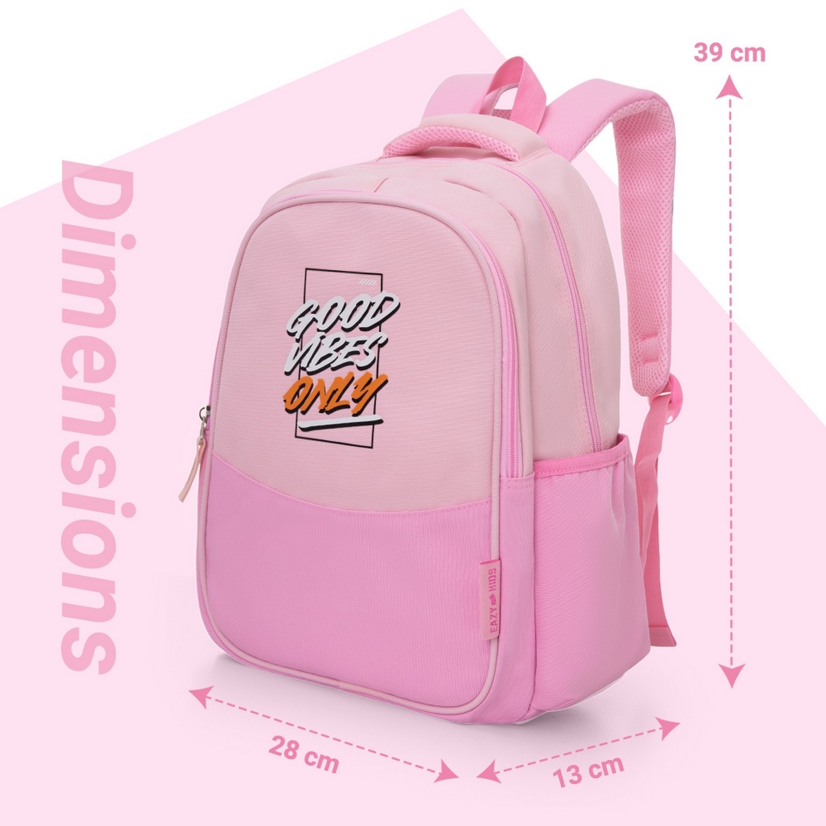 Eazy Kids 15.3” Good Vibes Only Lightweight School Backpack