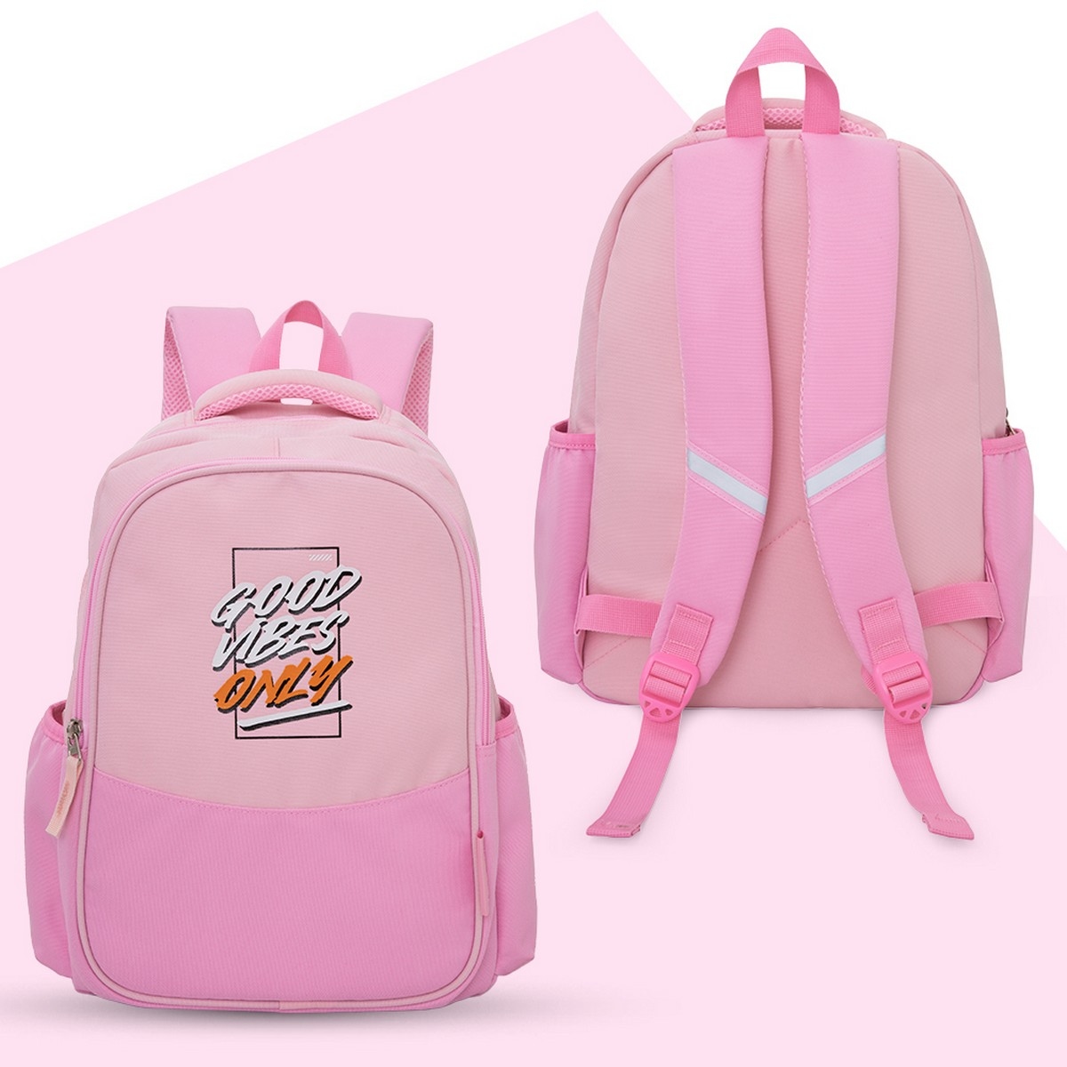 Eazy Kids 15.3” Good Vibes Only Lightweight School Backpack