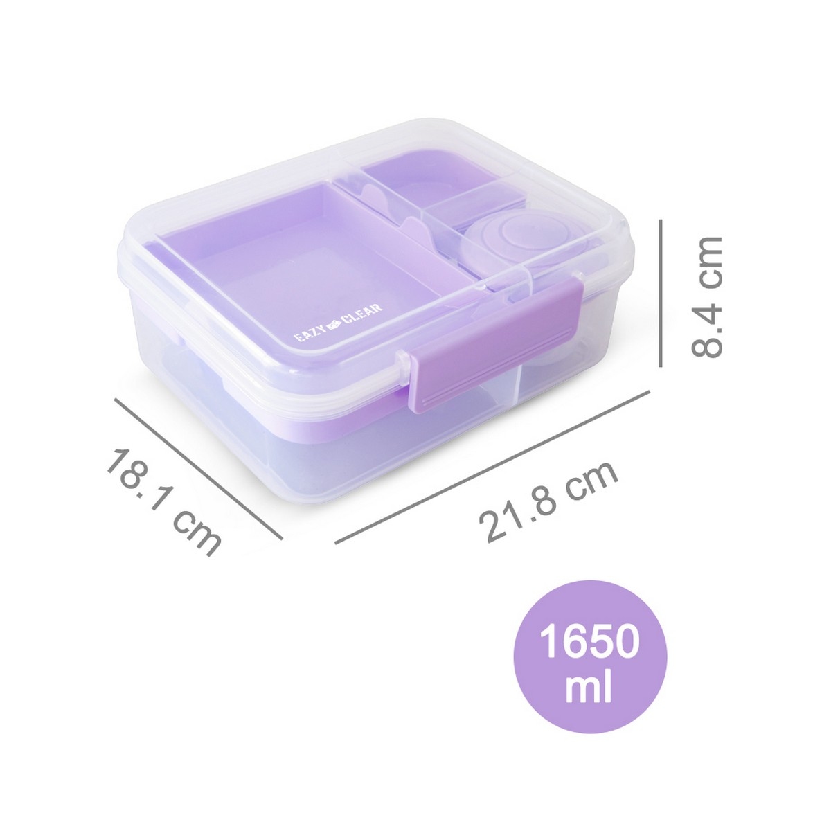 Eazy Kids 1650ml 3/4/5 Compartment Convertible Bento LunchBox with 150ml Gravy Bowl