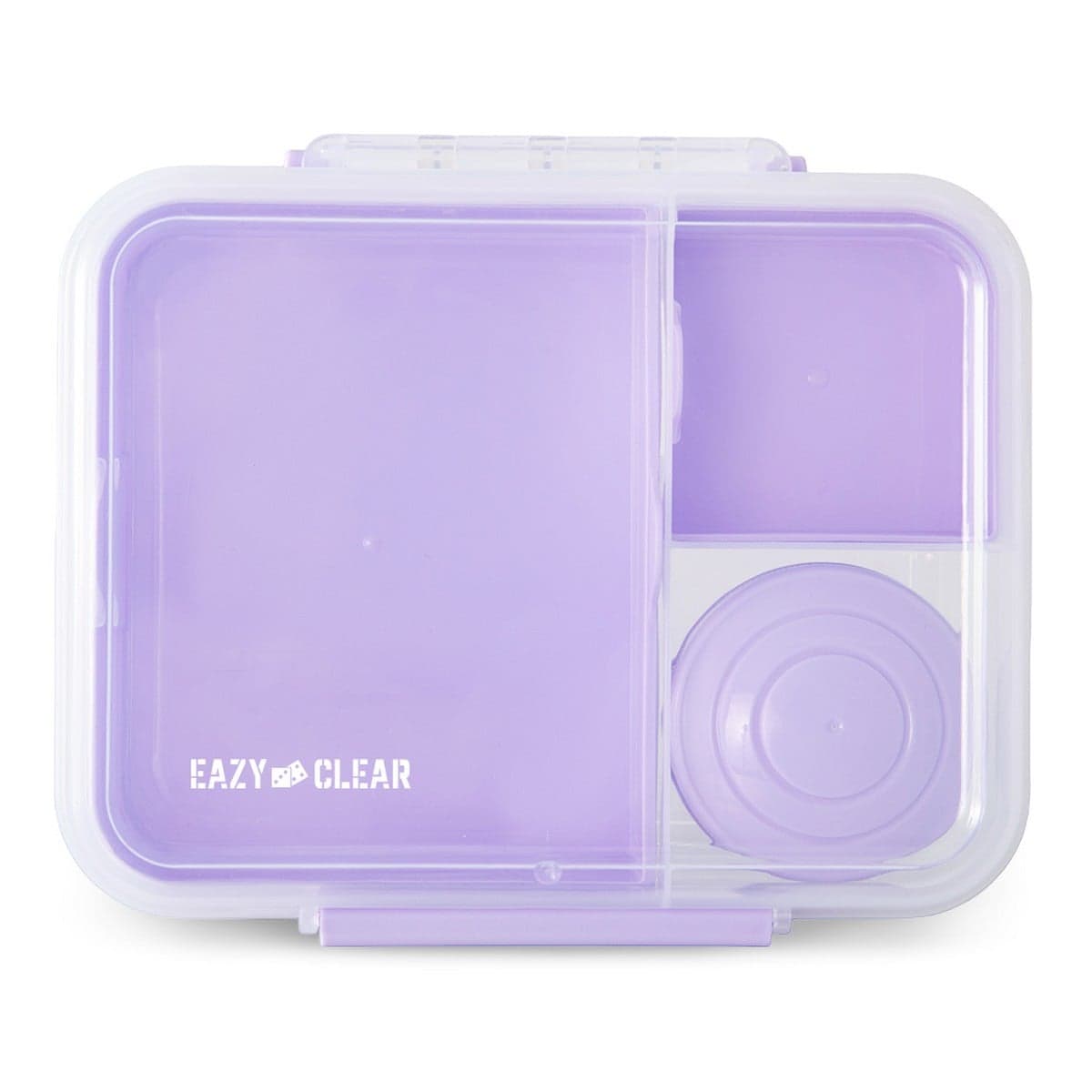 Eazy Kids 1650ml Purple 3/4/5 Compartment Convertible Bento Lunch Box with 150ml Gravy Bowl