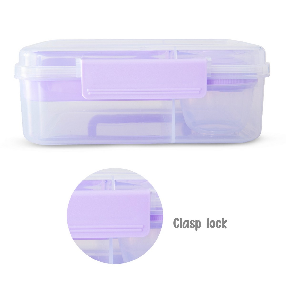 Eazy Kids 1650ml 3/4/5 Compartment Convertible Bento LunchBox with 150ml Gravy Bowl
