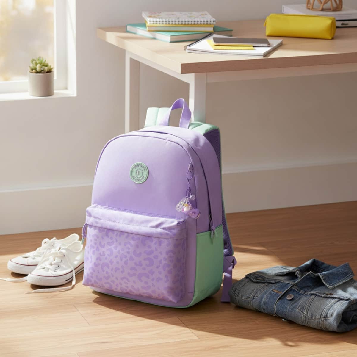 إيزي كيدز حقيبة مدرسية خفيفة جلو 16.5 بوصة مع حجرة لابتوب