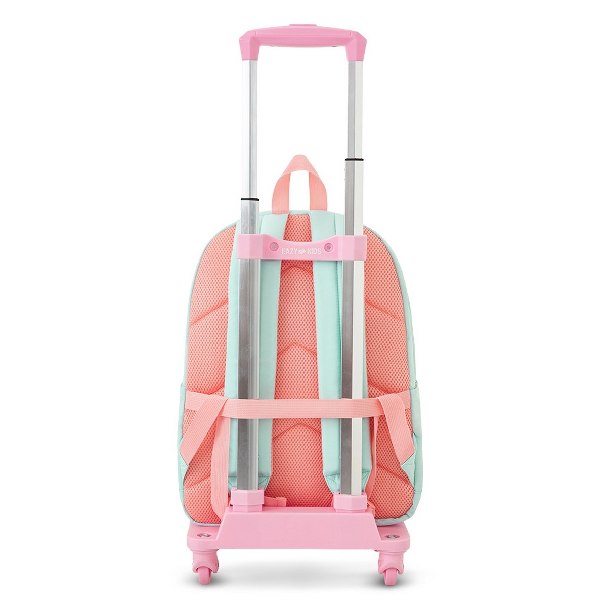 Eazy Kids 16.5” Purfect Dreams School Backpack with 4-Wheel Trolley Set