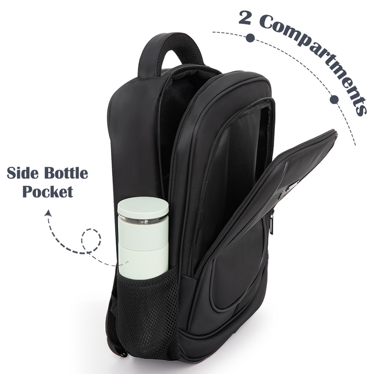 Eazy Kids 16” Backpack with Laptop Sleeve & 710ml Stainless Steel Water Bottle