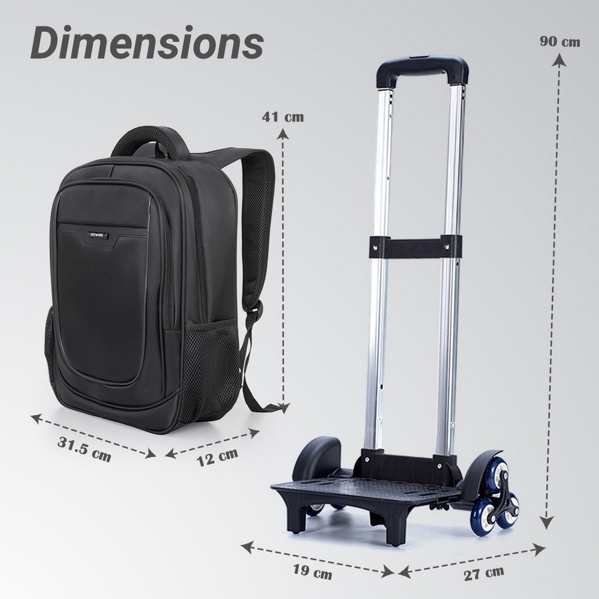 Eazy Kids 16” Backpack with Universal Trolley