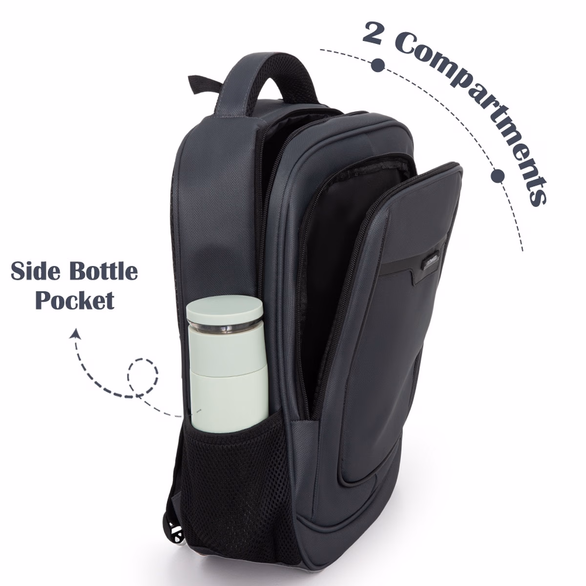Eazy Kids 16” Backpack with Laptop Sleeve & 710ml Stainless Steel Water Bottle