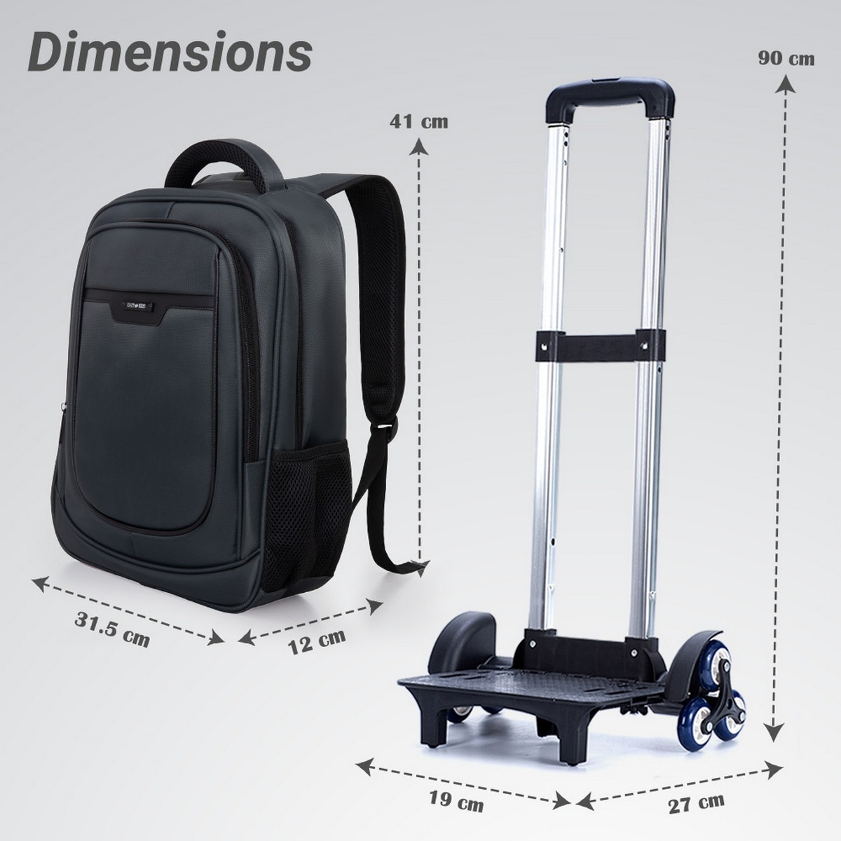 Eazy Kids 16” Backpack with Universal Trolley