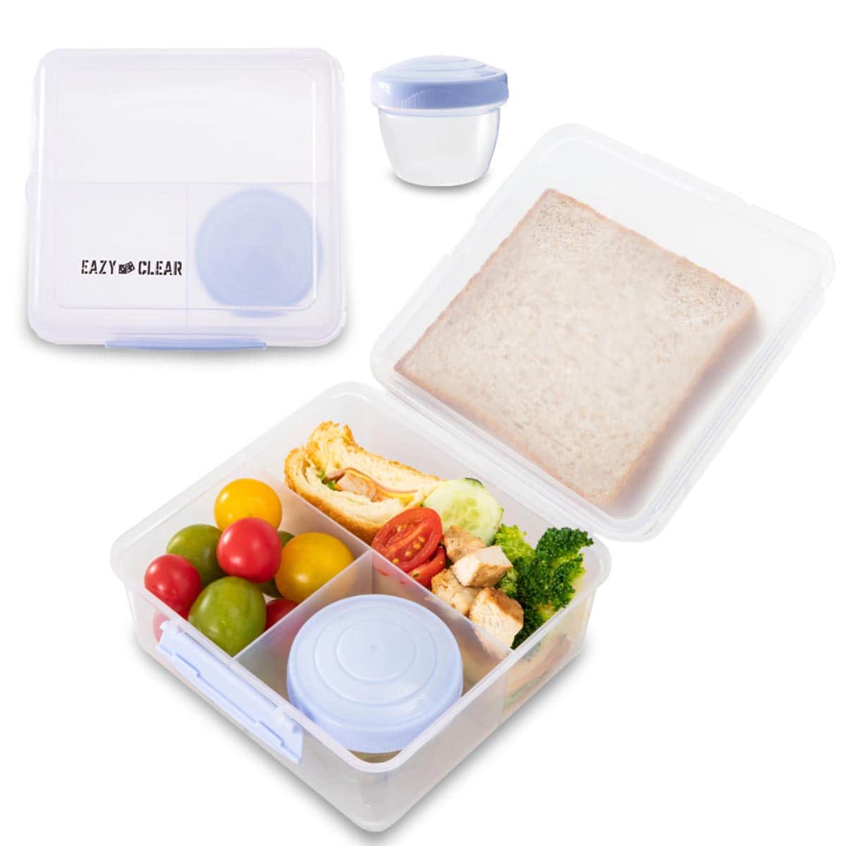 Eazy Kids 1780ml All in One Lunch & Sandwich Box with Food Jar