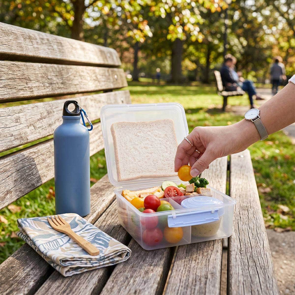Eazy Kids 1780ml All in One Lunch & Sandwich Box with Food Jar
