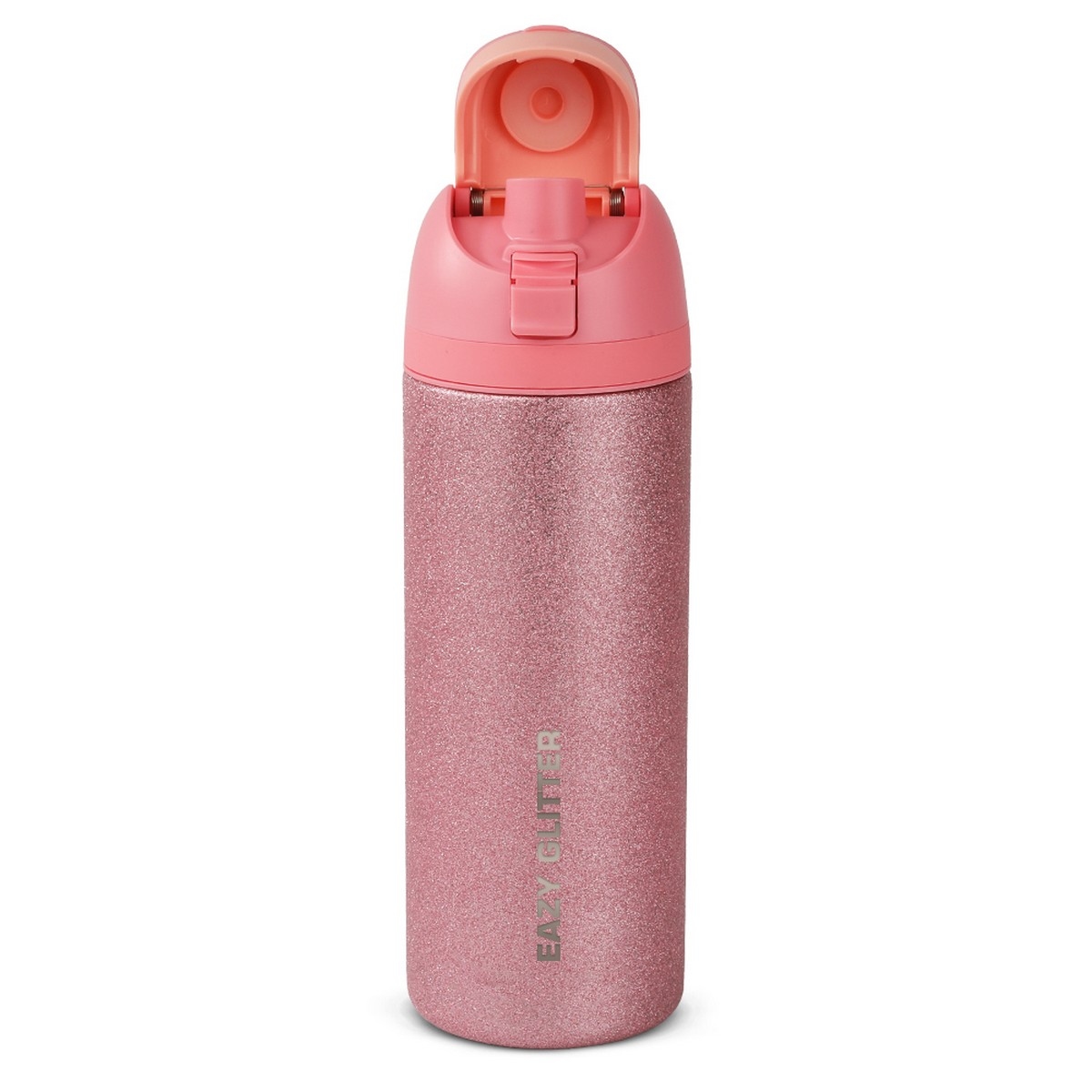 Eazy Kids 17” Butterfly Pink Trolley School Backpack with Glitter Stainless Steel Water Bottle