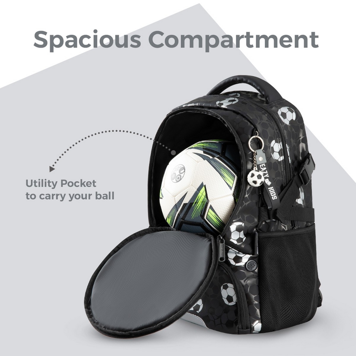 Eazy Kids 17” Football Backpack & Lunch Bag with Pencil Case