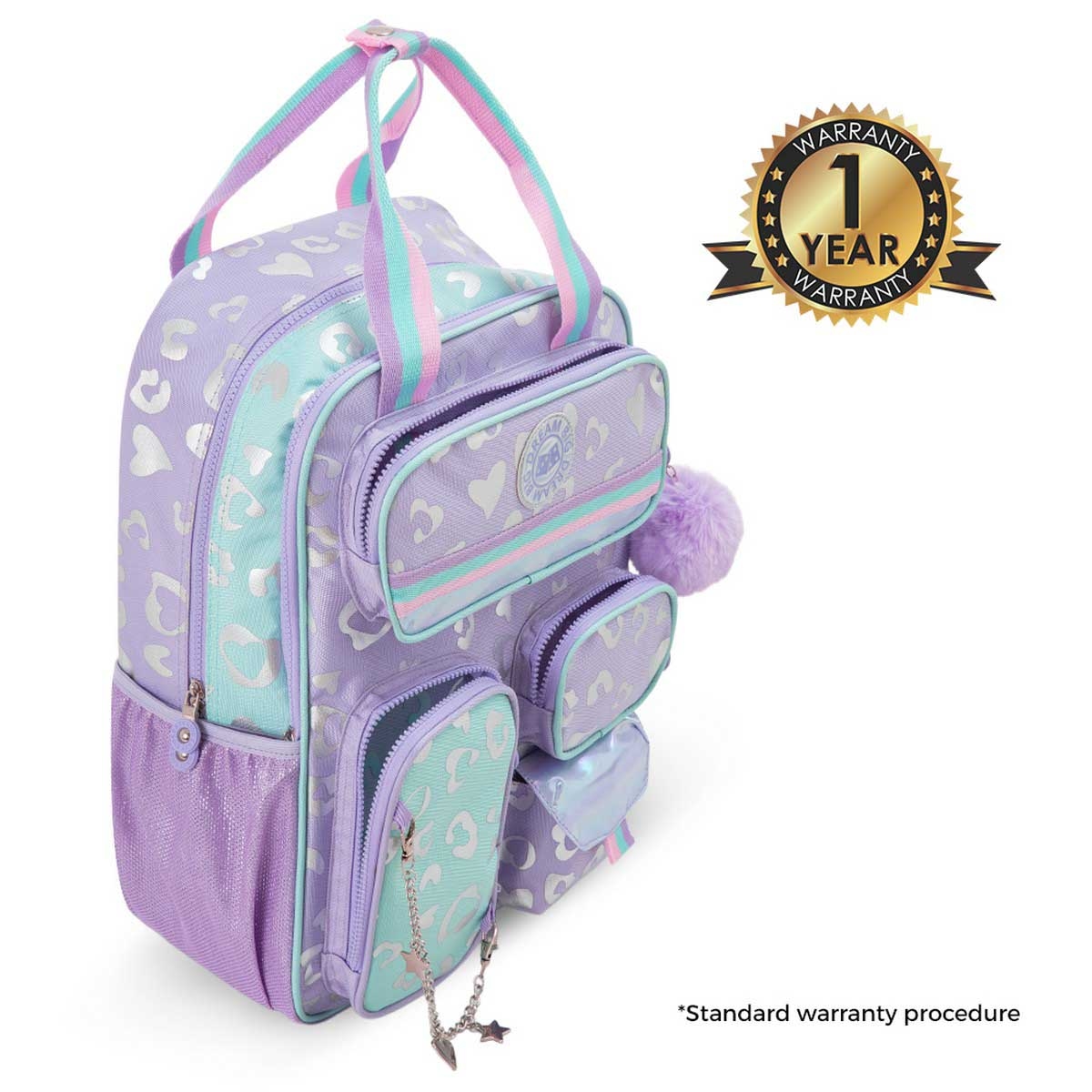 Eazy Kids 17” School Backpack & Tritan Water Bottle with Jumbo Bento Lunch Box