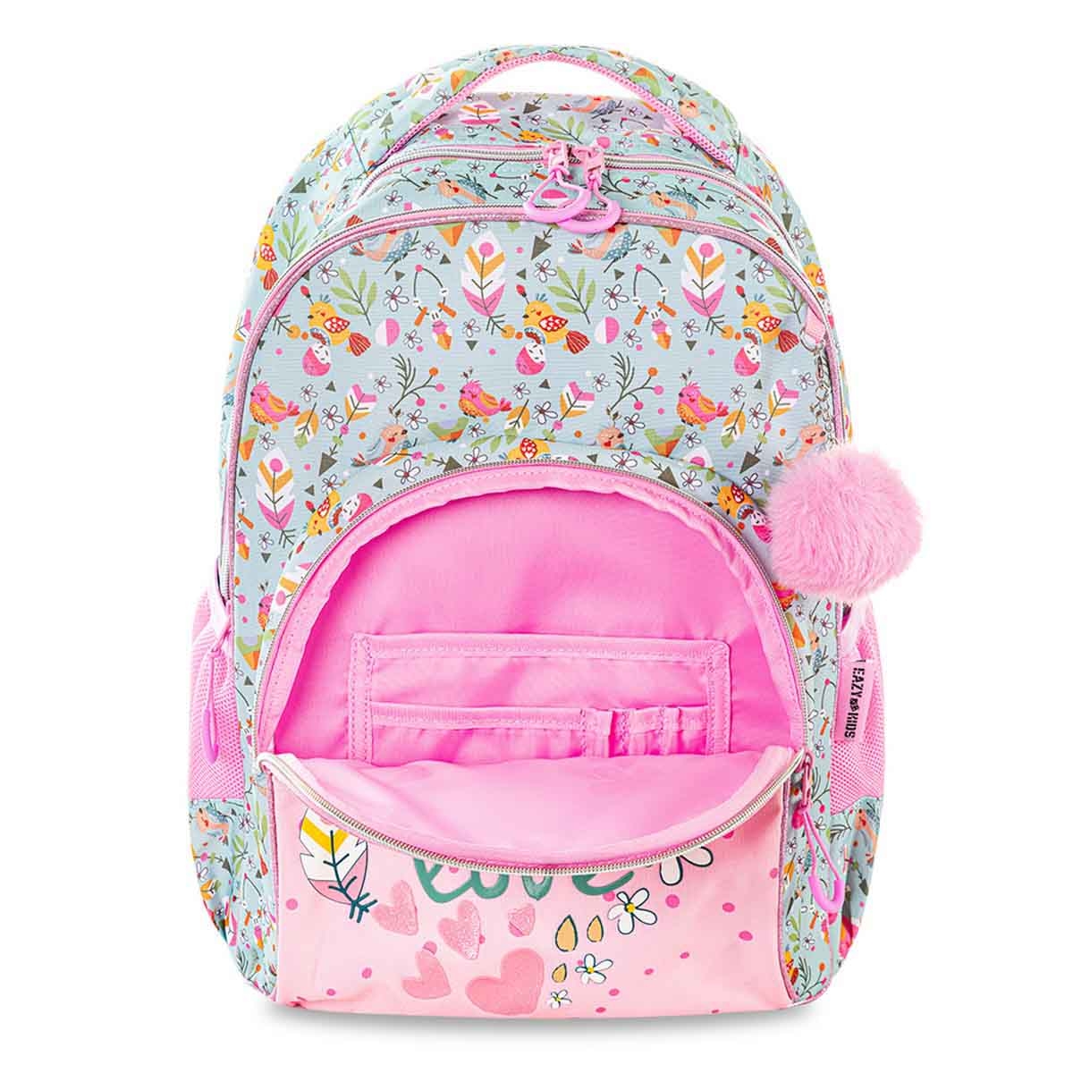 Eazy Kids 17" Love 2-in-1 School Bag with Pencil Pouch