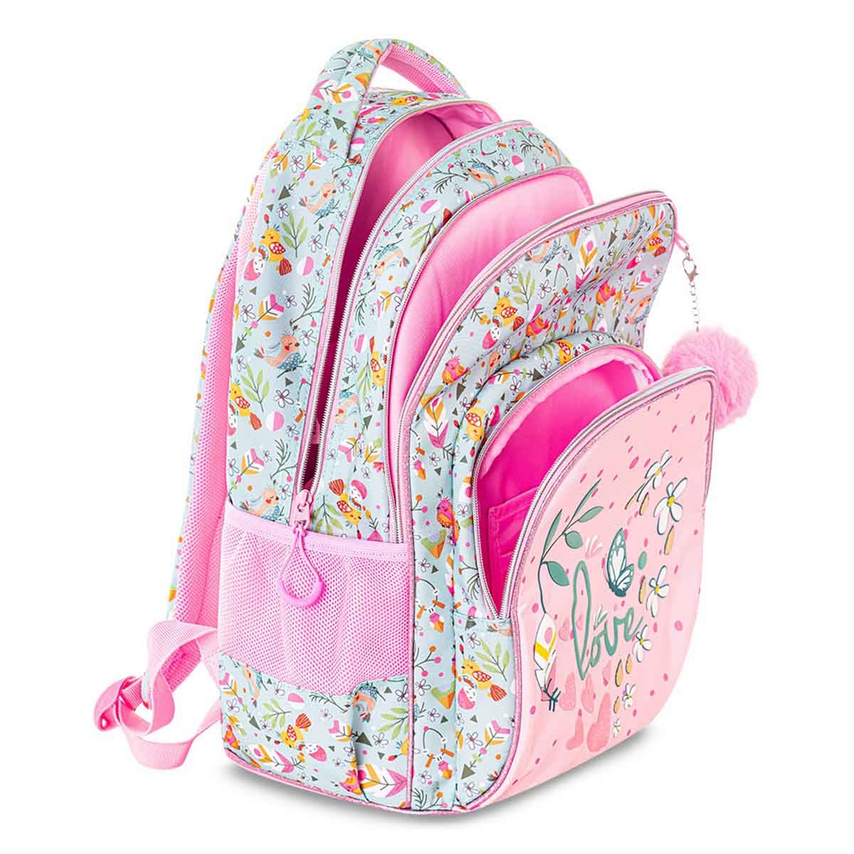 Eazy Kids 17" Love 2-in-1 School Bag with Pencil Pouch