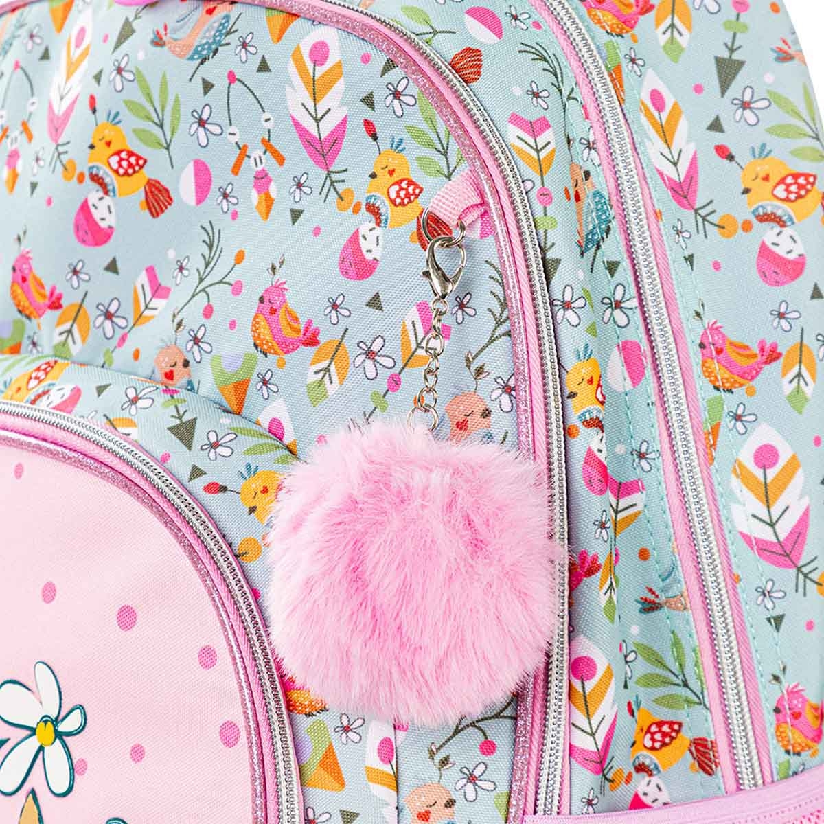 Eazy Kids 17" Love 2-in-1 School Bag with Pencil Pouch