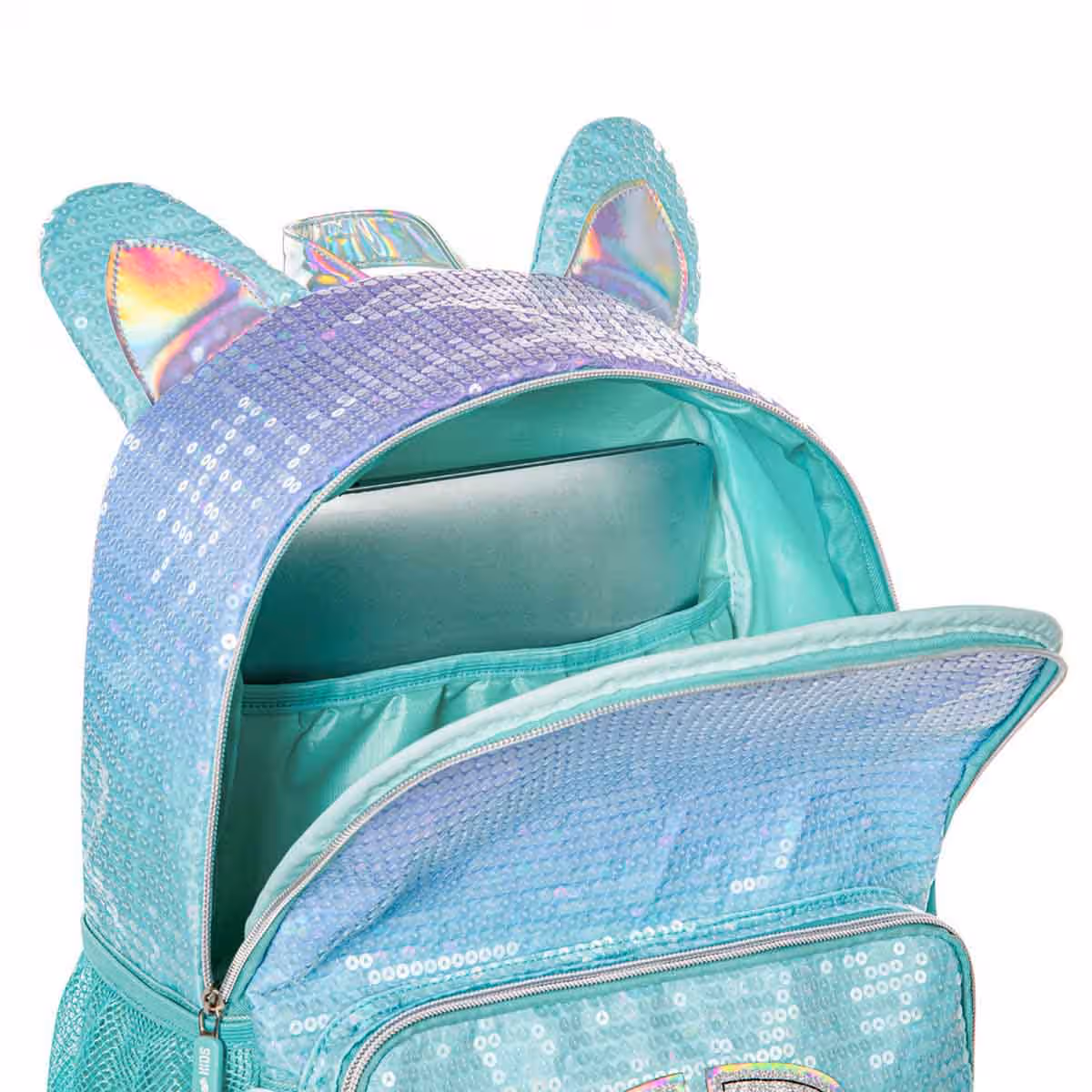 Eazy Kids 17" Girl Glitter 4-in-1 Backpack with BT Headset, Lunch Bag & Pencil Case