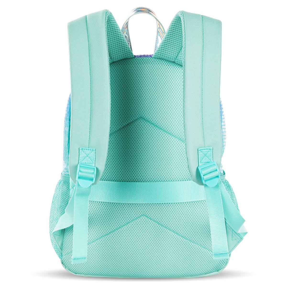 Eazy Kids 17" Girl Glitter 4-in-1 Backpack with BT Headset, Lunch Bag & Pencil Case