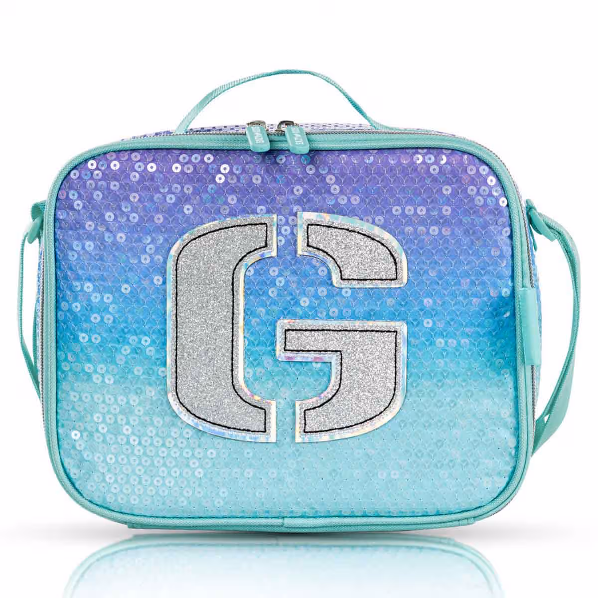 Eazy Kids 17" Girl Glitter 4-in-1 Backpack with BT Headset, Lunch Bag & Pencil Case