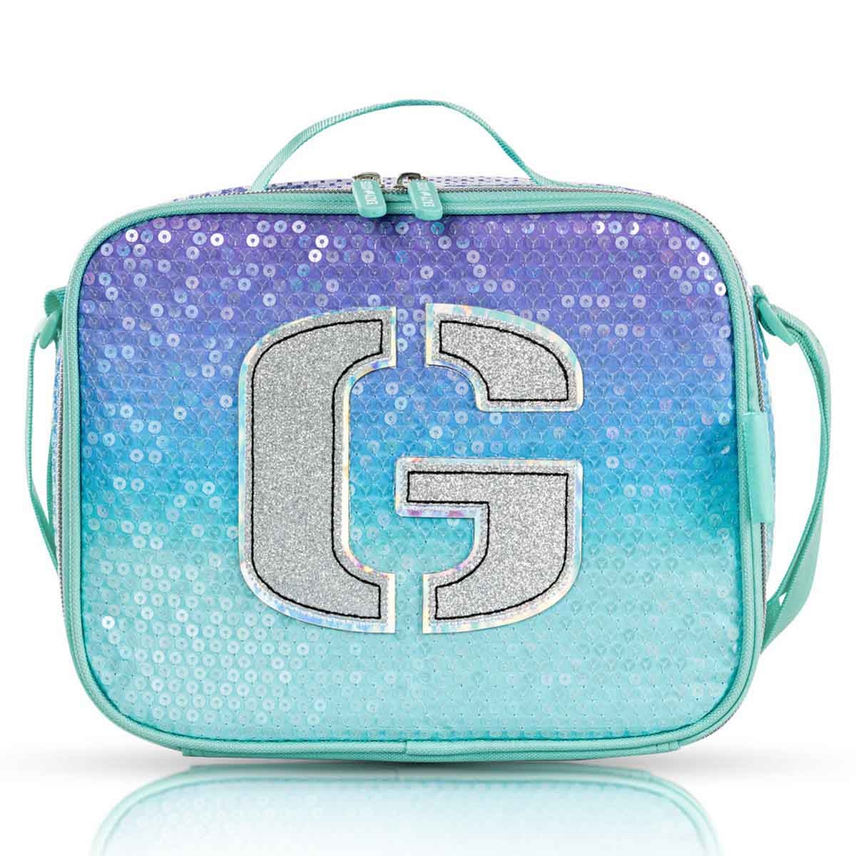Eazy Kids 17" Girl Glitter 4-in-1 Backpack with BT Headset, Lunch Bag & Pencil Case
