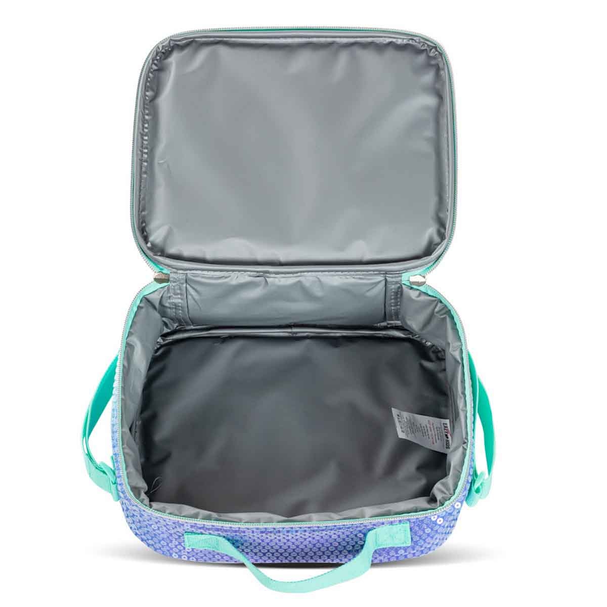 Eazy Kids 17" Girl Glitter 4-in-1 Backpack with BT Headset, Lunch Bag & Pencil Case