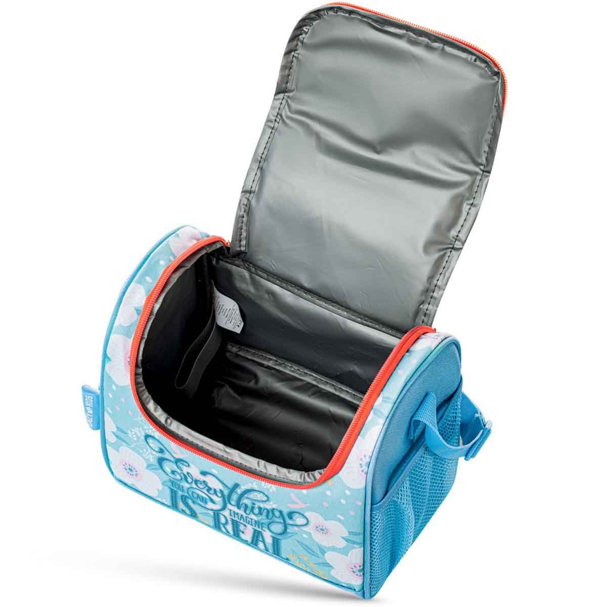 إيزي كيدز طقم مدرسي فلورا إديشن 4 عجلات مقاس 18 إنش مع حقيبة غداء ومقلمة