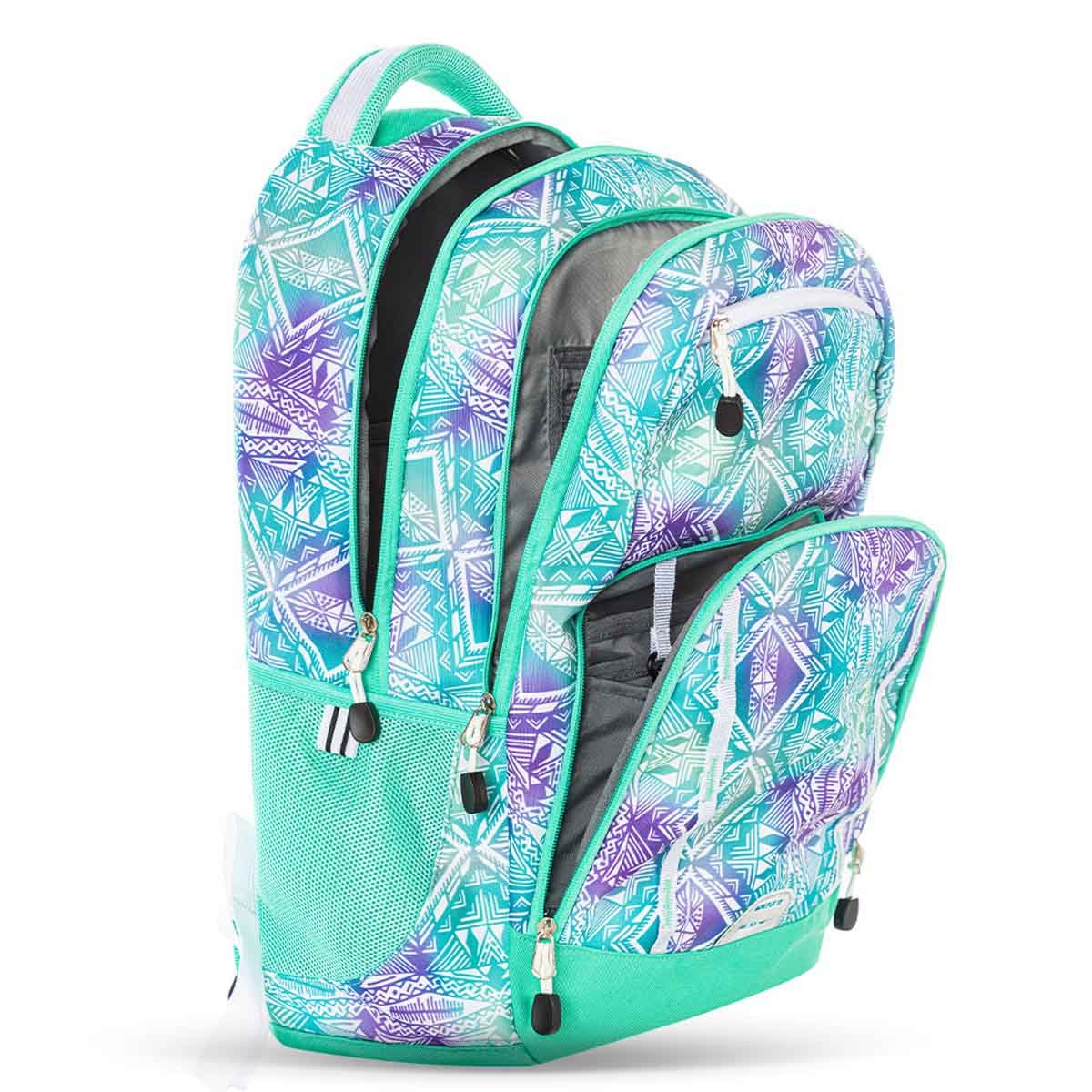 Eazy Kids 18" Geometrical School Bag with 4 Wheel Trolley