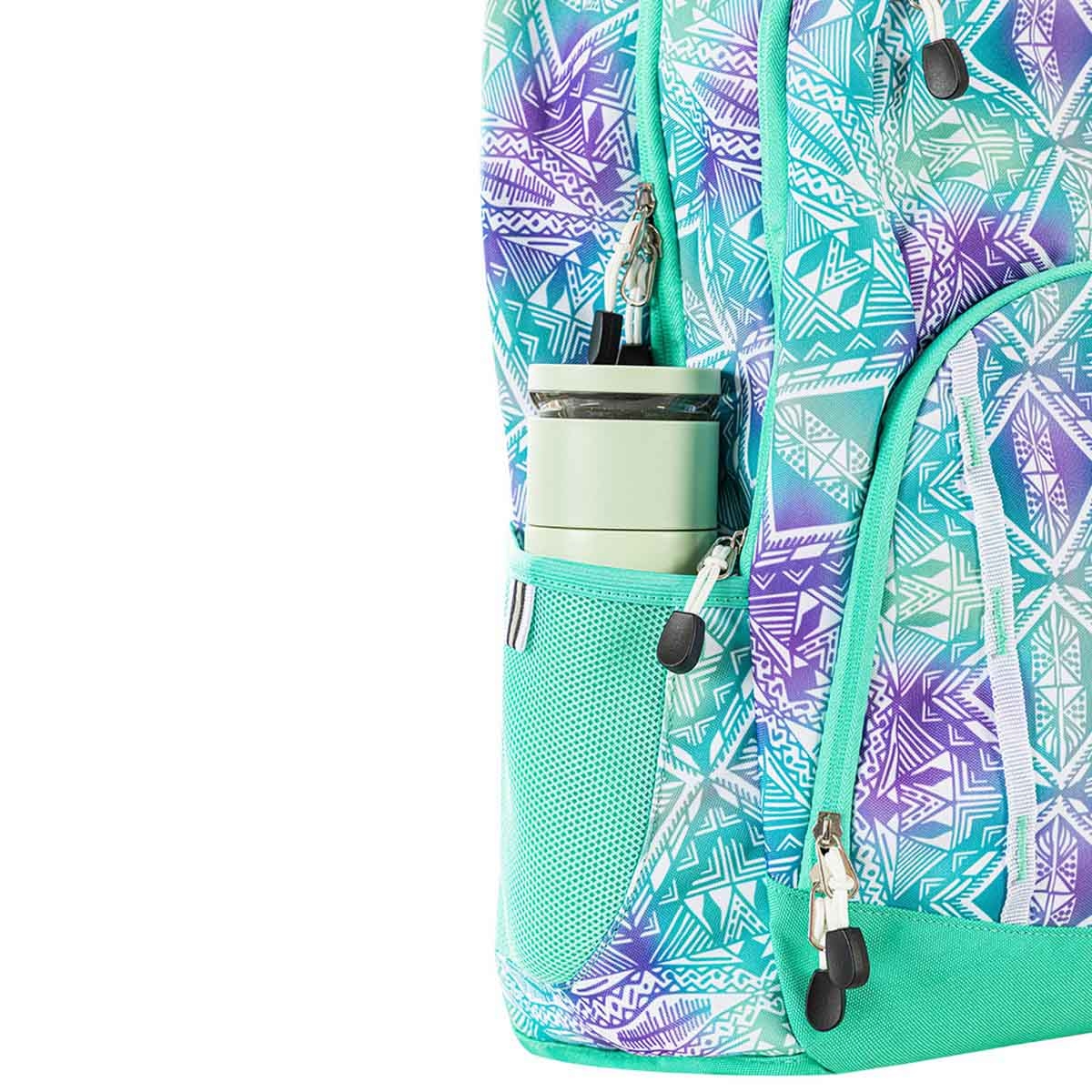 Eazy Kids 18" Geometrical School Bag with 4 Wheel Trolley