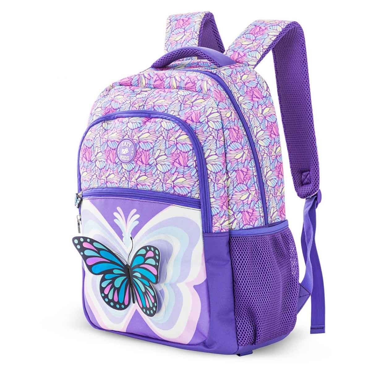 Eazy Kids 18" 3D Butterfly 3-in-1 Backpack with Lunch Bag & Pencil Case