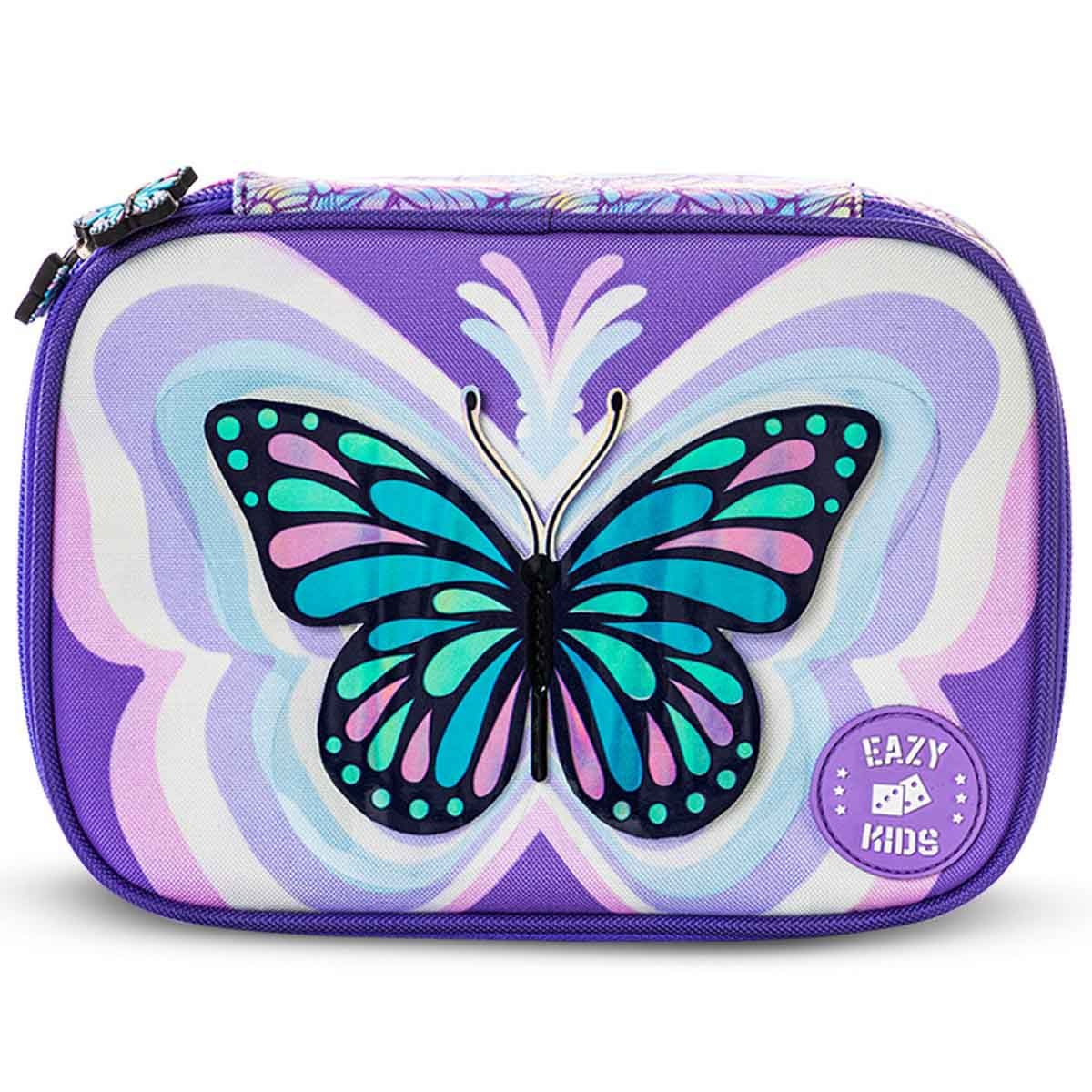 Eazy Kids 18" 3D Butterfly 3-in-1 Backpack with Lunch Bag & Pencil Case
