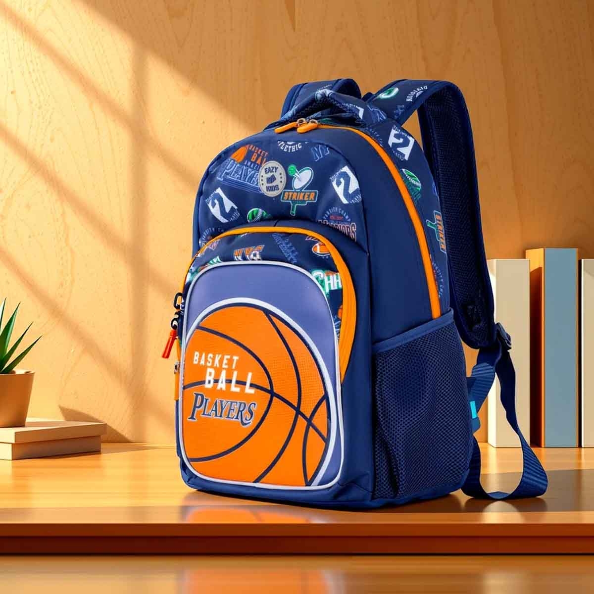 Eazy Kids 18" Basket Ball 3-in-1 Backpack with Lunch Bag & Pencil Case