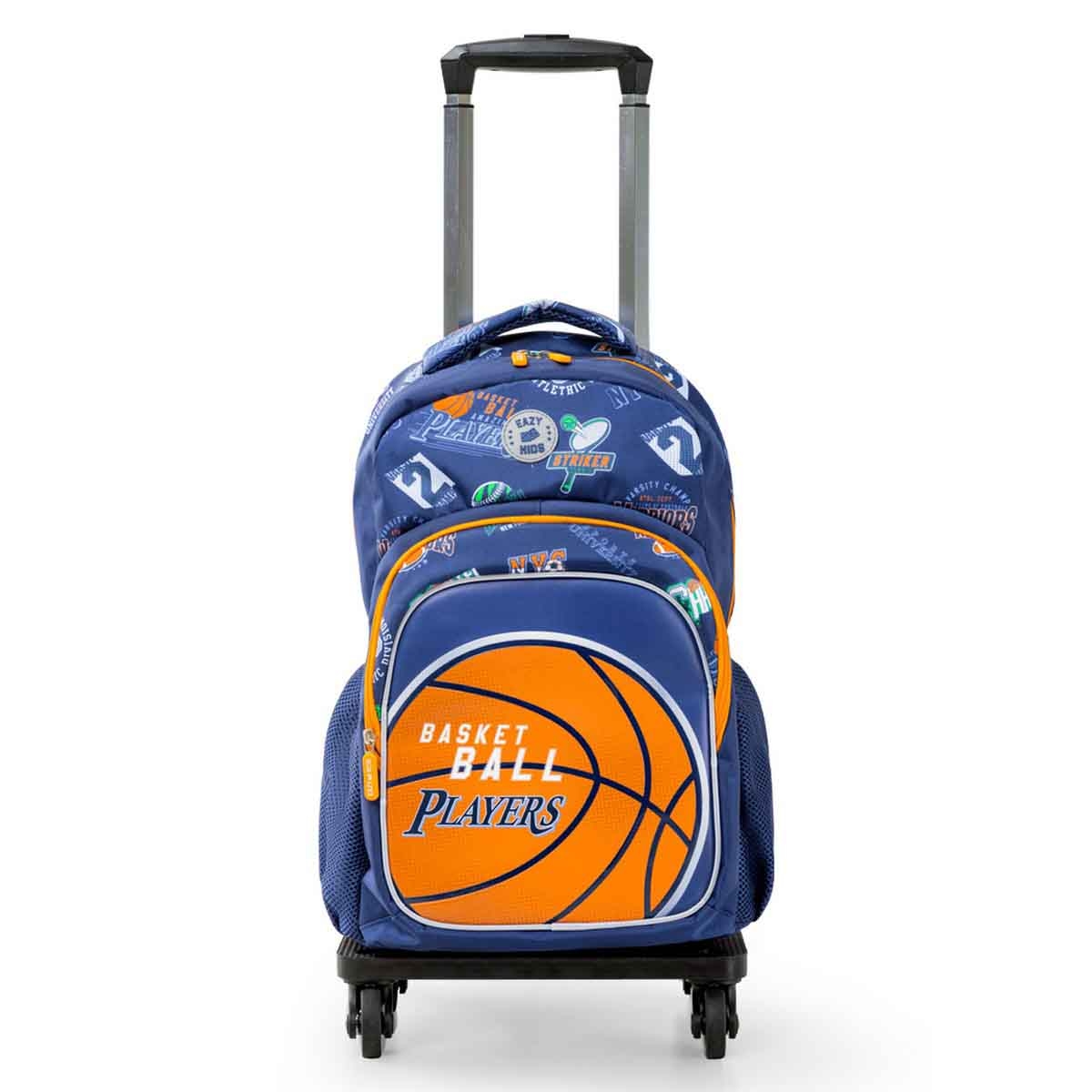 Eazy Kids 18" Basketball 4-in-1 Backpack with 4 Wheel Trolley, Lunch Bag & Pencil Case