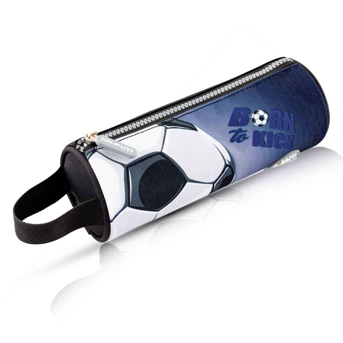 إيزي كيدز حقيبة ظهر 4 في 1 مقاس 18 إنش بتصميم كرة القدم مع عربة 4 عجلات وحقيبة غداء ومقلمة