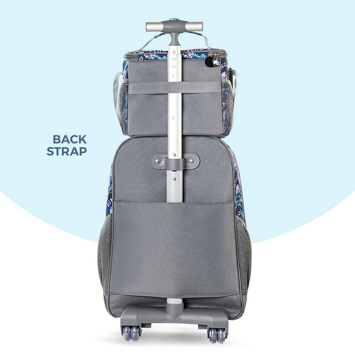 إيزي كيدز حقيبة ظهر 8 في 1 مقاس 18 إنش بتصميم تي ريكس مع حقيبة غداء ومقلمة