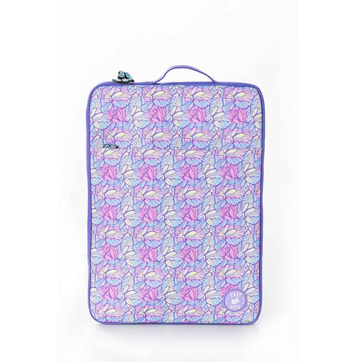 Eazy Kids 18" 3D Butterfly 9-in-1 Backpack with 4 Wheel Trolley, Lunch Bag & Pencil Case